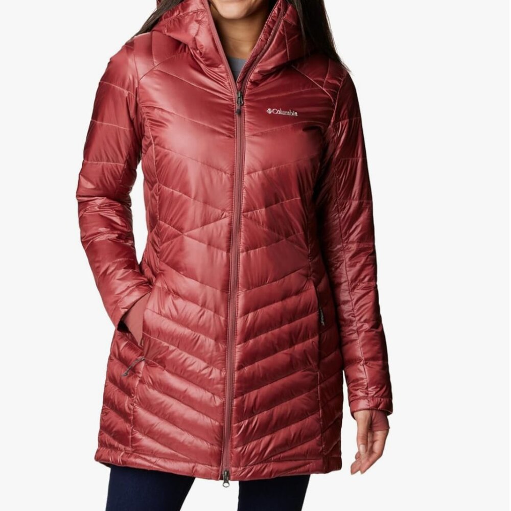 NWT *Columbia* Joy Peak Mid Hooded Parka | Beetroot Red | XS | Omni Heat Warmth